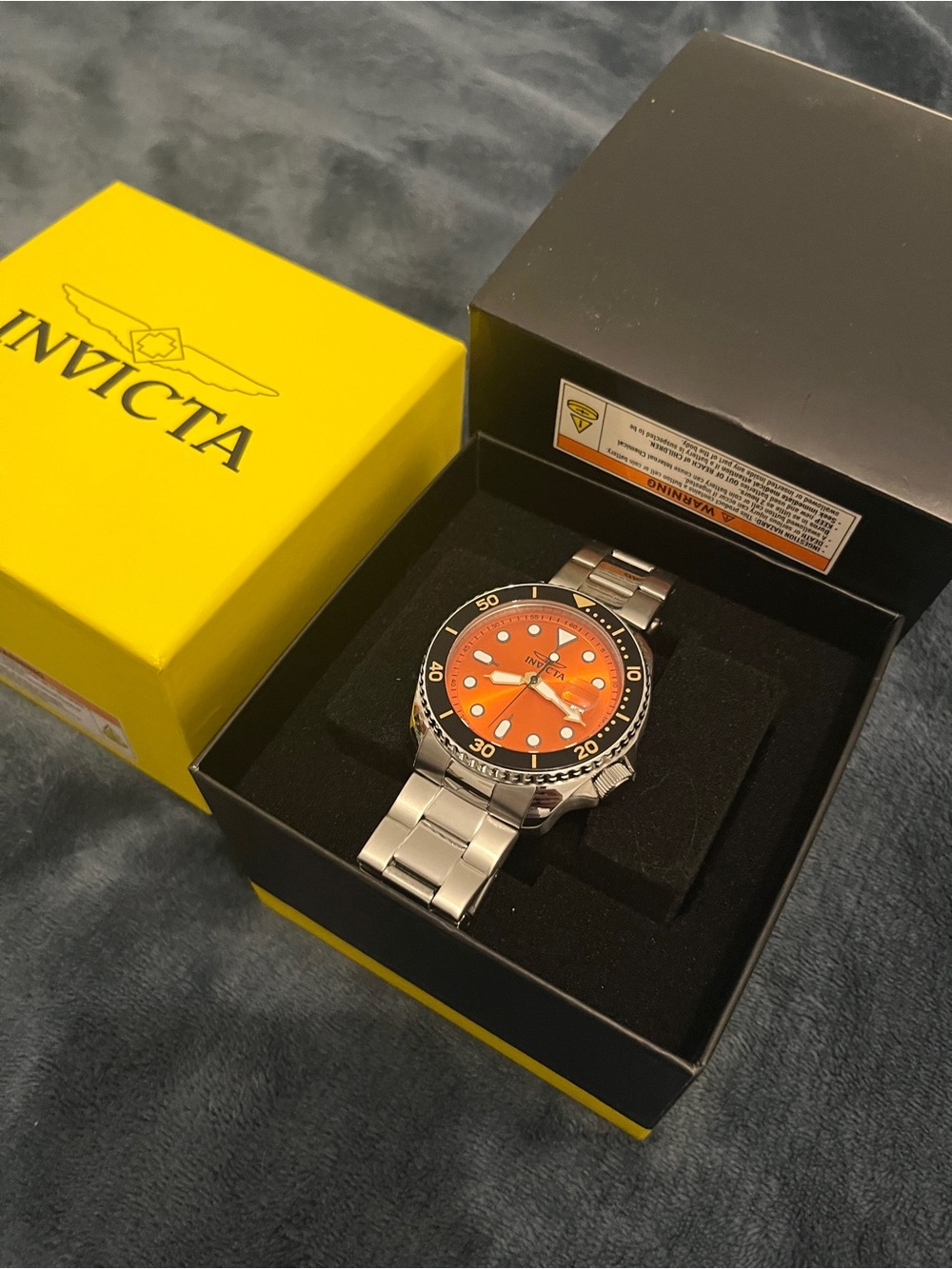 Invicta Men's Stainless Steel Dive Watch - Orange Dial | NEW IN BOX